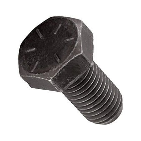 Grade 8, 1/4-28 Hex Head Cap Screw, Plain Steel, 5/8 In L, 100 PK